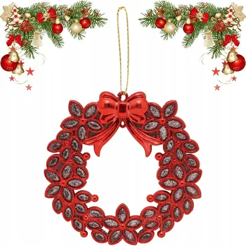 Vánoční dekorace Vánoční ozdoba - věnec červený