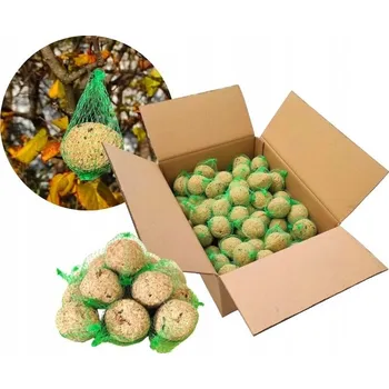 Krmivo pro ptáka Tukové koule pro ptáky x 50 KUSŮ KRMIVO pro ptáky se síťkou KRMIVO koule