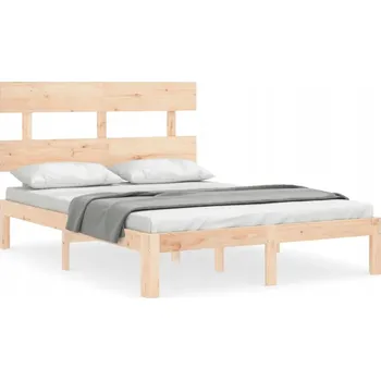 Postel Dřevěná postel z borovice 203,5 x 123,5 x 81 cm, přírodní, bez matrace