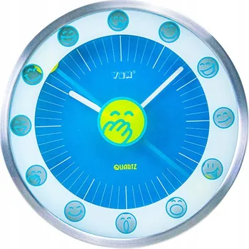 Hodiny ZAJÍMAVÉ NÁSTĚNNÉ HODINY QUARTZ KULATÝ SMAJLÍCI PRO DĚTI DO POKOJE 30cm