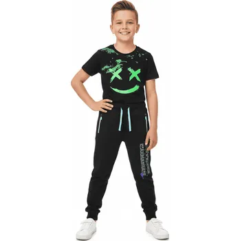 CHLAPECKÉ BAVLNĚNÉ TEPLÁKY SIMPLE NOVINKA Barva: Tmavě modrá, Velikost: 170