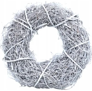 Věnec Ratanový věnec šedý 26 cm