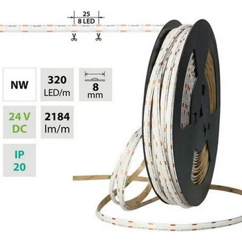 LED páska LED pásek McLED 24V COB neutrální bílá 320LED/m 16,8W/m CRI90 8mm ML-126.132.90.2