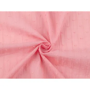 Mušelín / gázovina s nopky METRÁŽ - 5 růžová sv.