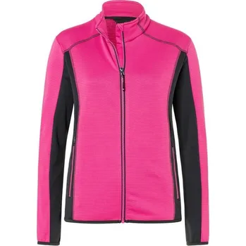 Dámská mikina James & Nicholson (Daiber) Dámská strečová fleecová mikina JN783 Růžová XS