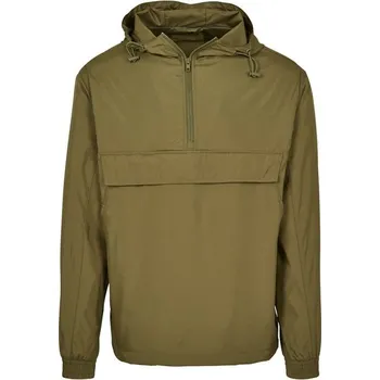 Build Your Brand Pánská bunda přes hlavu - Olivová | 3XL