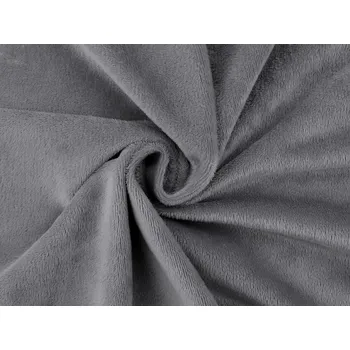 Minky hladké / JEMNÝ PLYŠ SAN METRÁŽ - 6 (180) šedá