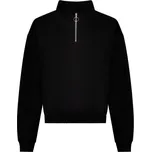 Just Hoods Dámská crop top mikina s krátkým zipem - Černá | 2XS