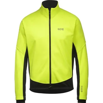 Cyklistická bunda GORE Cyklistická zateplená bunda - C3 WINDSTOPPER® - žlutá/černá S