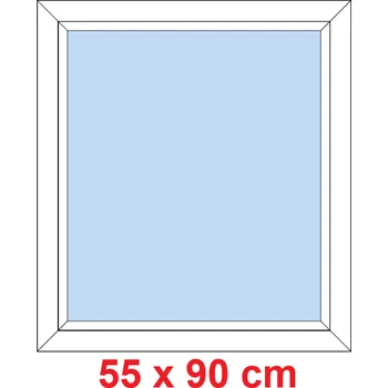 Okno Soft Plastové okno 55x90 cm, FIX neotevíravé