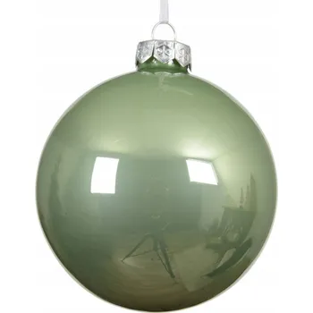 Vánoční ozdoba Vánoční Koule 8 cm matcha zelená lesklá 1 ks