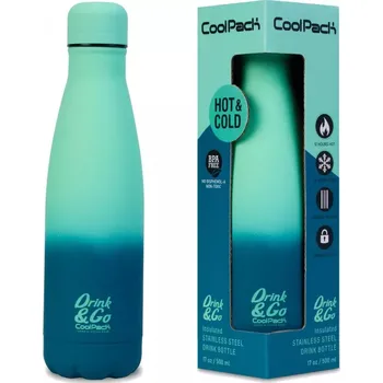 Láhev Lahev Na Pití termoláhev CoolPack 500 ml Gradient Blue Lagoon kovová