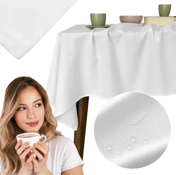 ubrus Ubrus Odolný vůči Skvrnám na Stůl Hladký Univerzální 140x200 SURBO Bílý