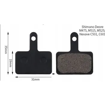 Brzda na kolo Brzdové destičky pro Shimano M525 M375 M515 Tektro