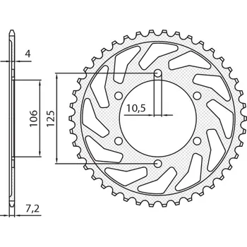 Řetězová sada pro motocykl SUNSTAR ZADNÍ ŘETĚZOVÉ KOLO 4529 47 TRIUMPH 675 '06-'16 (JTR2014.47) (ŘETĚZ 525) (452947JT)
