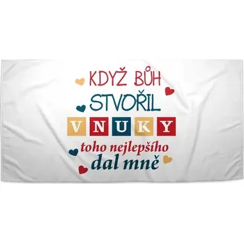 Osuška Sablio Ručník Když Bůh stvořil vnuky - 70x140 cm