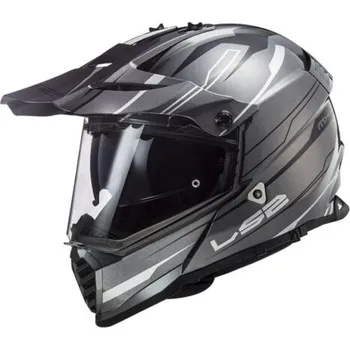 Helma na motorku LS2 Helmets LS2 MX436 PIONEER EVO KNIGHT TITANIUM WHITE - XXS