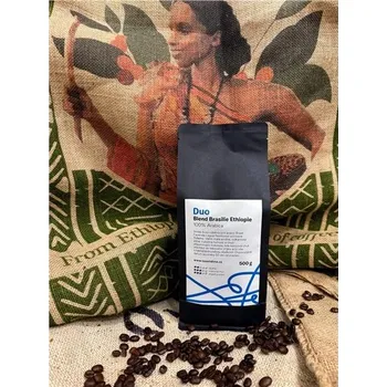 Káva Zrnková káva Duo - Blend Brasilie Ethiopie, 500 g