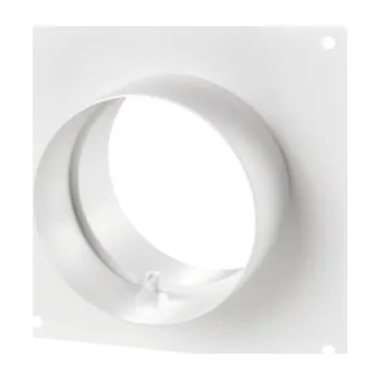 Domácí ventilátor Spojka vnitřní s rámečkem 100mm PVC VENTS 151 pro napojení potrubí 1001510