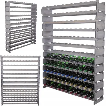 Stojan na víno Stojan na víno modulární regál na lahve 12x12 lahví VELKÝ BEZ NUTNOSTI MONTÁŽE NÁŘADÍ