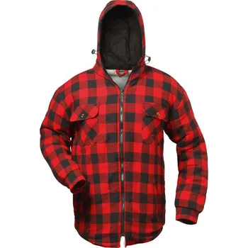 Pánská mikina OREGON košile flanelová zateplená červená/černá S