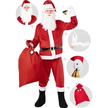 Funiglobal - Deluxe kostým Santa Klaus s doplňky pro muže - L
