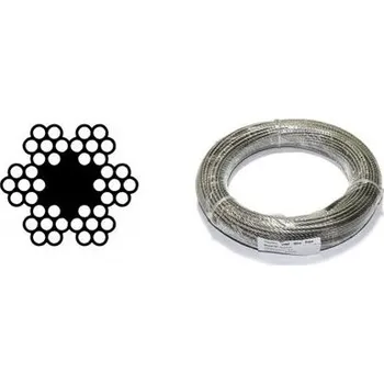 Lano Ocelové lano DIN 3055 (6x7) 4,0x20m varianta Balení 20 m