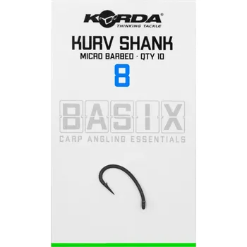 Rybářský háček Korda Háčky Basix Kurv Shank Micro Barbed vel. 8