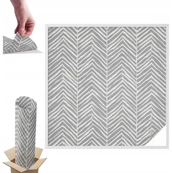 Obraz Fólie Vitrážová Mléčná na Okna a Skleněné Dveře Vzor Cik Cak 100x100 cm