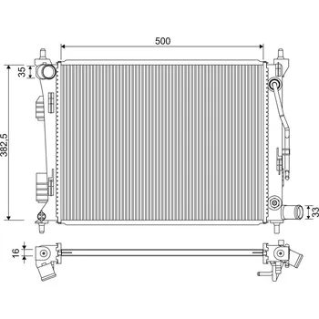 Chladič motoru Chladič, chlazení motoru VALEO 701342