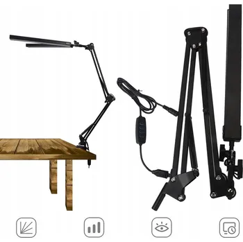 Lampička PROFESIONÁLNÍ LED LAMPA NA STŮL KRESLÍŘSKÁ DO KANCELÁŘE ŠKOLNÍ 24W