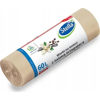 Pytle na odpadky STELLA Pytle na odpad s utahovací páskou VANILLA LATTE 60L 10 KUSŮ