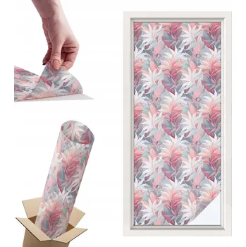 Obraz Fólie Mléčná Poloprůhledná Do Kanceláře Práce Květinové Listy 50x116 cm