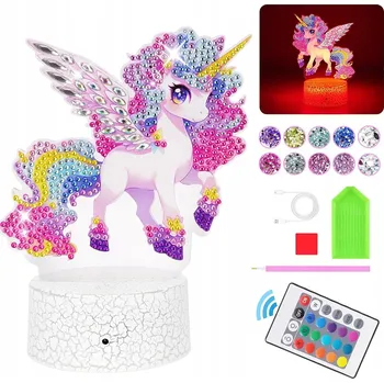 Dětské svítidlo DIAMANTOVÉ MALOVÁNÍ 5D DIY NOČNÍ LAMPA LED