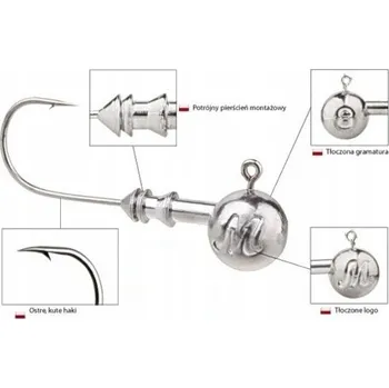 Rybářský háček Jigová hlavička Mikado Aberdeen 8/0 30 g