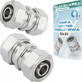 Fitinka PEX spojka 32 x 32, šroubovací