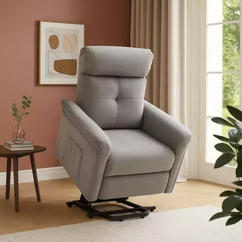 Masážní křeslo LuxuryForm DESIGN TV křeslo PEGAS s elektrickým polohováním, masáží a výklopem - šedé