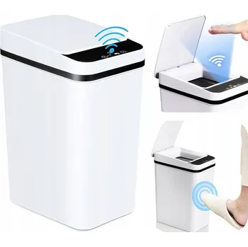 Odpadkový koš AUTOMATICKÝ ODPADKOVÝ KOŠ BÍLÝ 12L S ČIDLEM