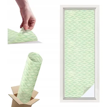 Obraz Dekorativní matná Fólie na skleněné kancelářské stěny Zelené diamanty 50x146 cm