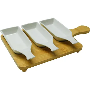 PROHOME - Servírovací podnos a miska 3ks