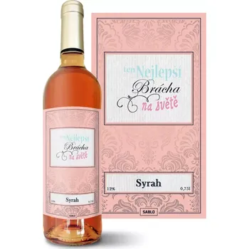 Víno Sablio Růžové víno Ten nejlepší brácha na světě: 0,75 l