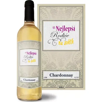 Víno Sablio Bílé víno Ti nejlepší rodiče na světě: 0,75 l