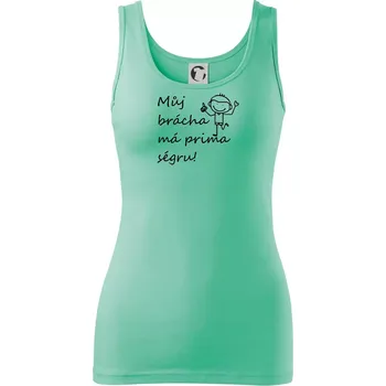 Dámské tričko Můj brácha má prima ségru! - Dámské tílko - 2XL ( Mátová )