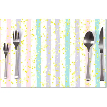 prostírání Sablio Prostírání Pruhy a tečky štětcem: 40x30cm