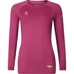Dámské funkční triko s dlouhým rukávem PROGRESS THERMATEX LS M Vínová, Žlutá