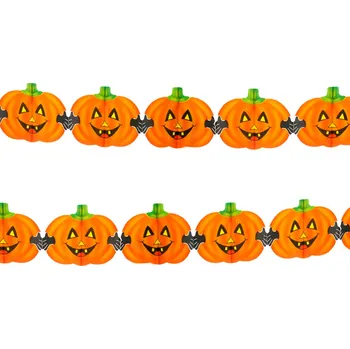 Junior Girlanda papírová 3 m - veselá dýně, Halloween