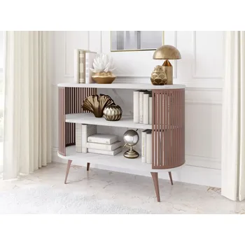 Komoda Mozimo Ember, Barva: měděná / bíla mramor MIRJAN 5903211454066