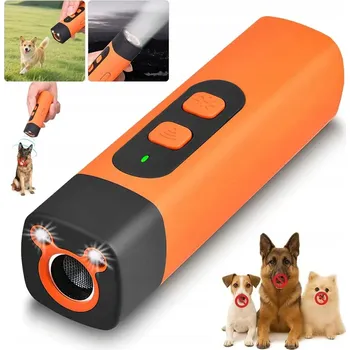 Odpuzovač zvířat ULTRAZVUKOVÝ ODPUZOVAČ PSŮ PROTI ŠTĚKÁNÍ TRENAŽÉR S LED SVÍTILNOU