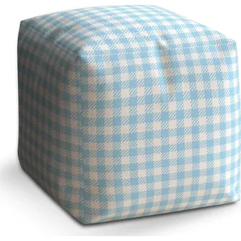 Taburet Sablio Taburet Cube Čtvercový vzor: 40x40x40 cm