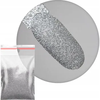 Prášek na nehty Ozdoby Na Nechty Shimmer Effect Stříbrný Silver Brokát Jemné částečky Č.2